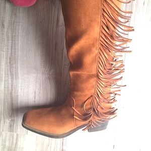 Singalong Women's Fringe Knee-High Boots